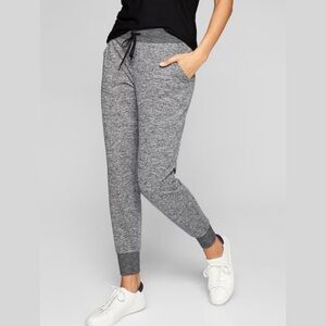 ATHLETA Flux Jogger 2.0 in Heather Gray Soft Stretch Ribbed Sweatpants Size S